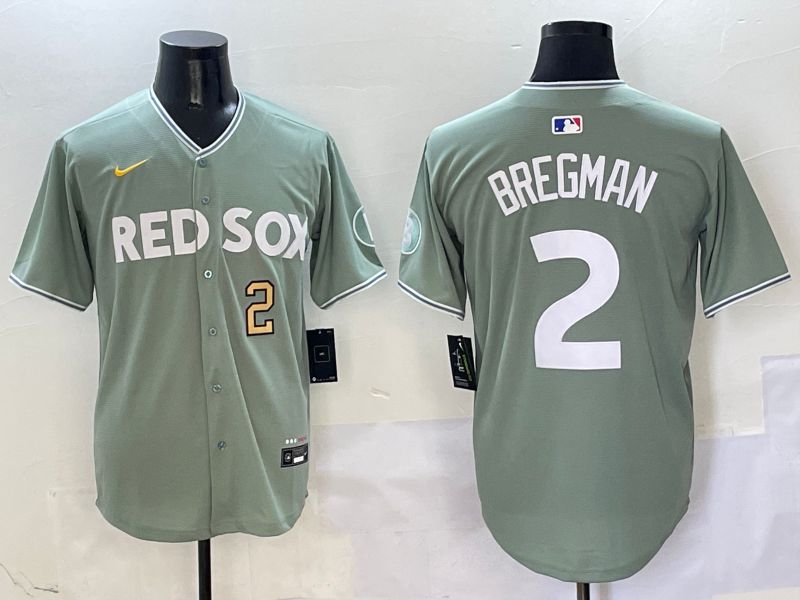Men Boston Red Sox #2 Bregman Green Joint Name Game Nike 2025 MLB Jersey style 3->boston red sox->MLB Jersey